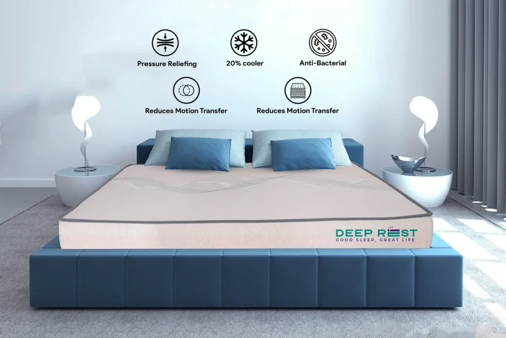 Orthopaedic cool Memory foam Mattress with pillows